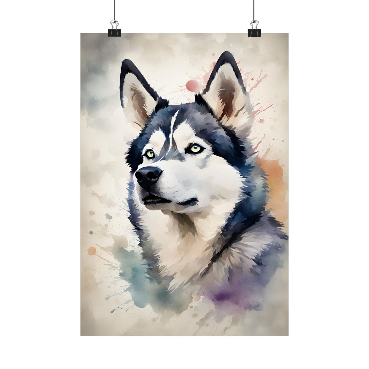 Dogs Husky 03 Matte Vertical Poster