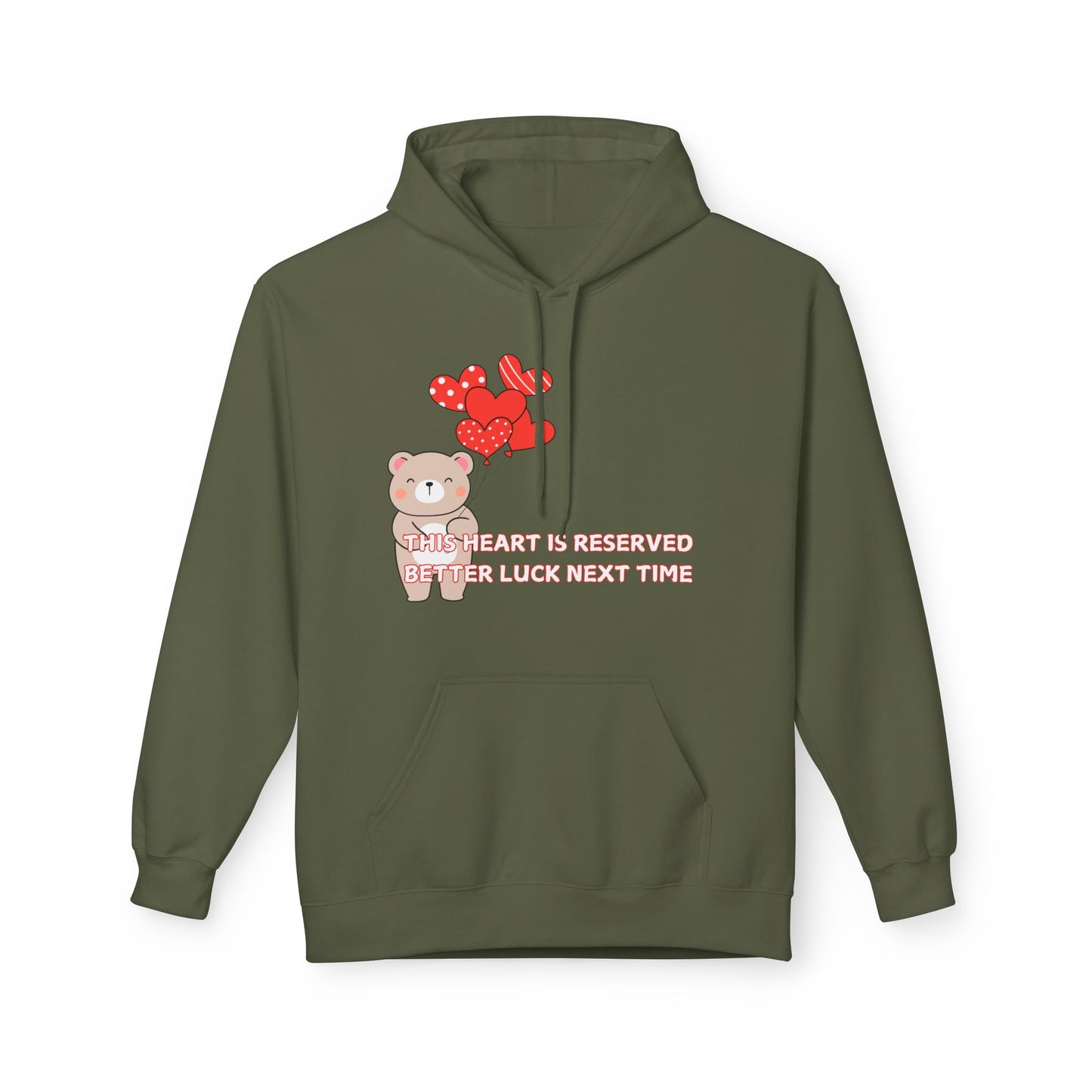 This Heart Is Reserved Better Luck Next Time Mens Valentines Hoodie