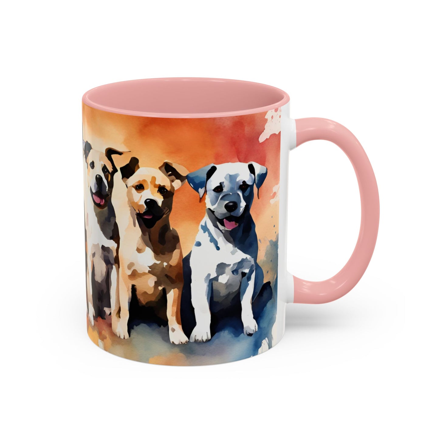 Multicoloured Doggies 4 Accent Mug 11oz