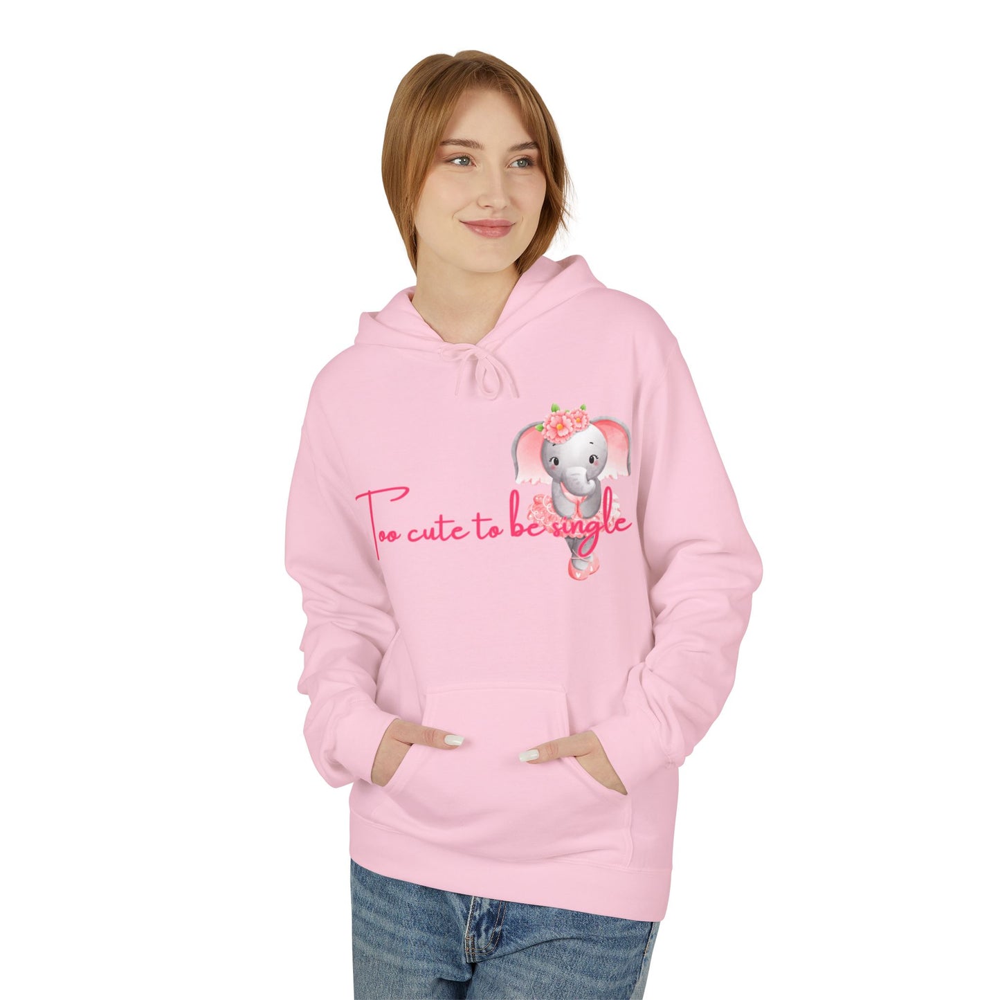I’m Too Cute To Be Single Unisex Valentines Hoodie