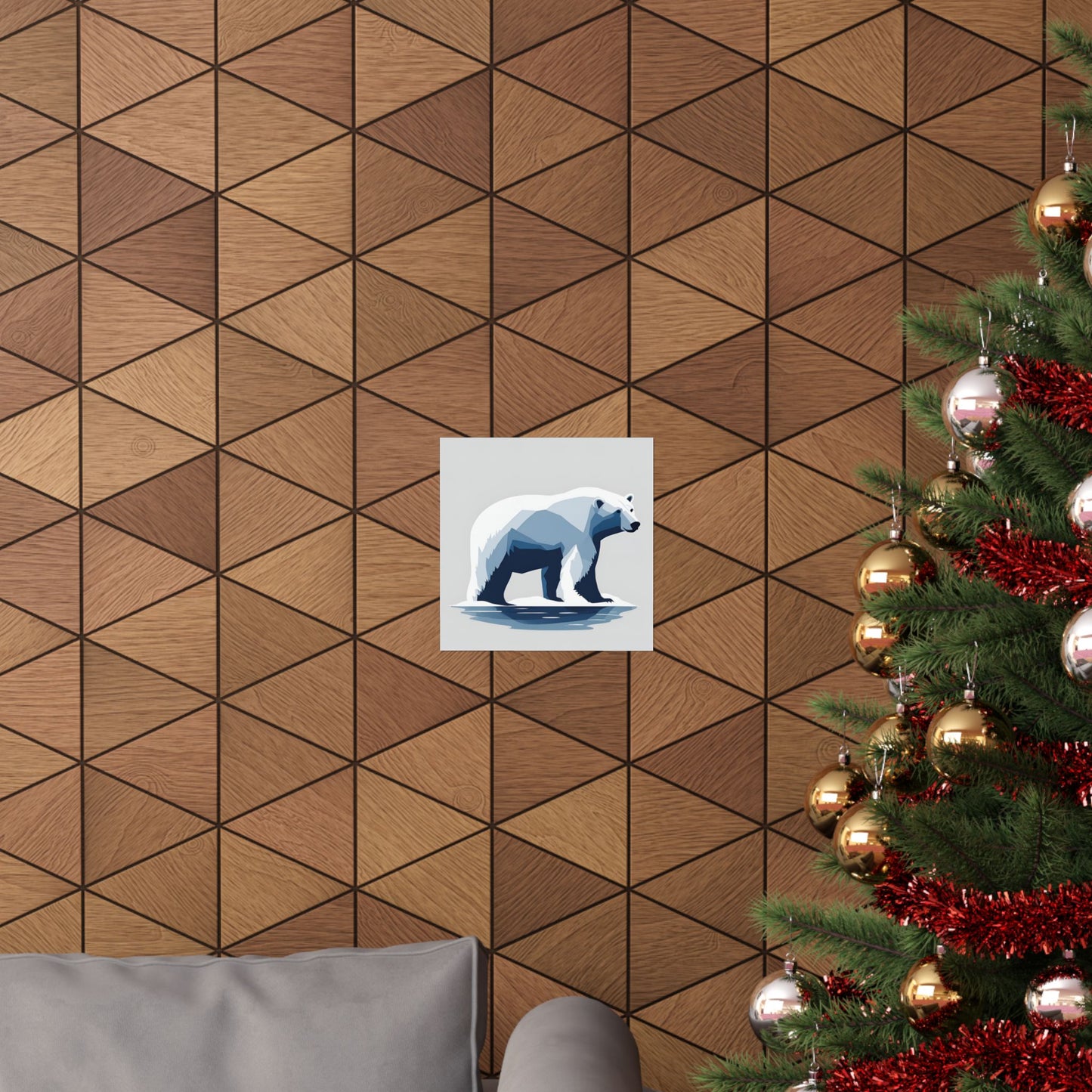 Lone Collection Polar Bear 3 Matte Square Posters