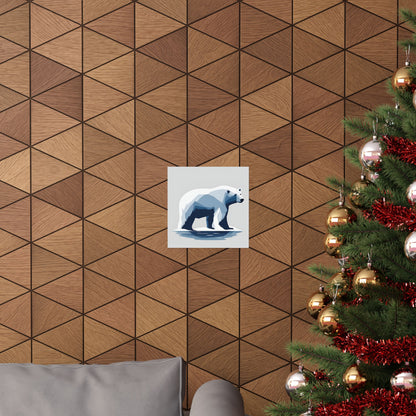 Lone Collection Polar Bear 3 Matte Square Posters