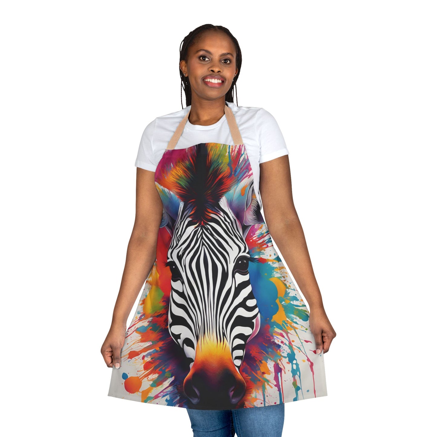 Multi zebra Adult Apron (AOP)