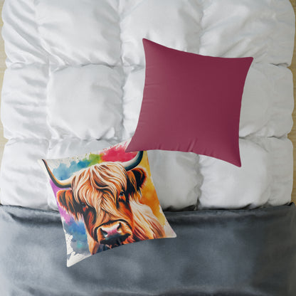 Highland Cow 01 Poly Pillow - Natures Beauty Design