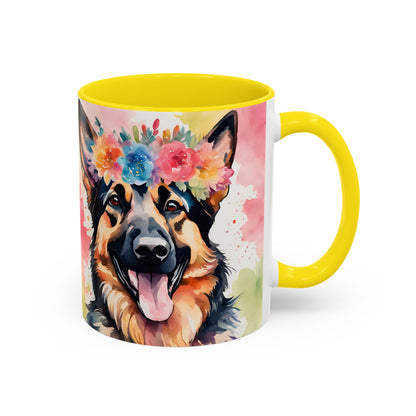 German Shepherd 03 Accent Coffee Mug - Dog Lover Gift