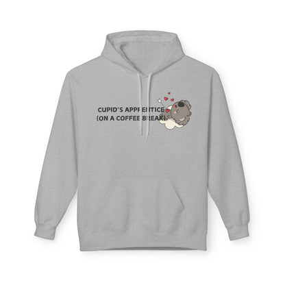 Cupid’s Apprentice (On A Coffee Break) Mens Valentines Hoodie