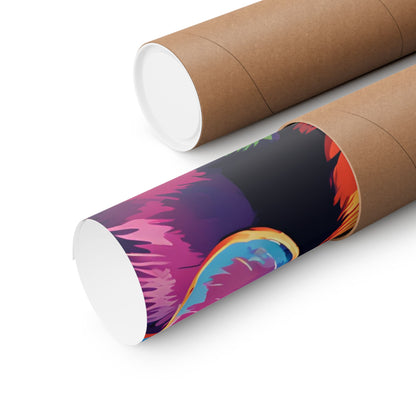 Multicolored Dachshund 1 Matte Vertical Poster