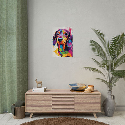 Multicolored Dachshund 1 Matte Vertical Poster