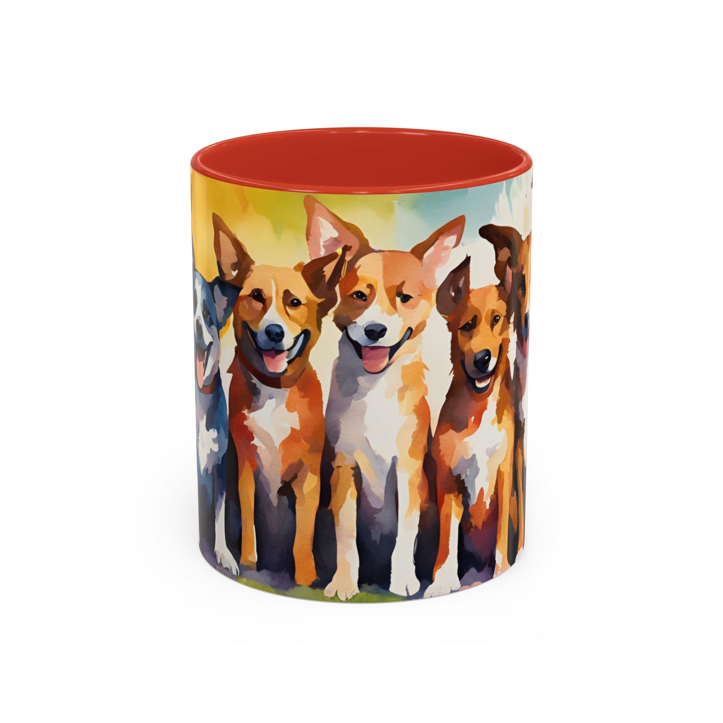 Multicoloured Doggies 11 Accent Mug 11oz