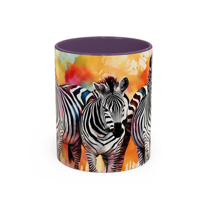 Multicoloured Zebra 1 Accent Mug 11oz