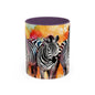 Multicoloured Zebra 1 Accent Mug 11oz