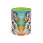 Floral Rag Doll Cat 01 Accent Coffee Mug - 11oz Perfect for Cat Lovers & Gifts