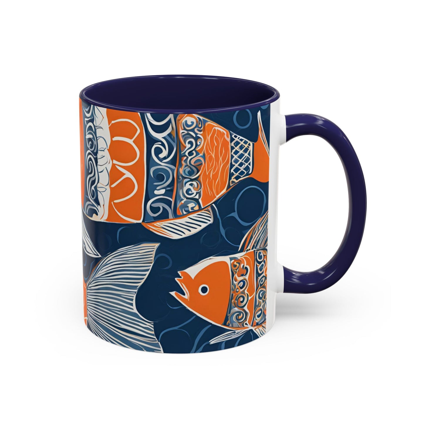 Orange Fish 03 Accent Coffee Mug (11oz)