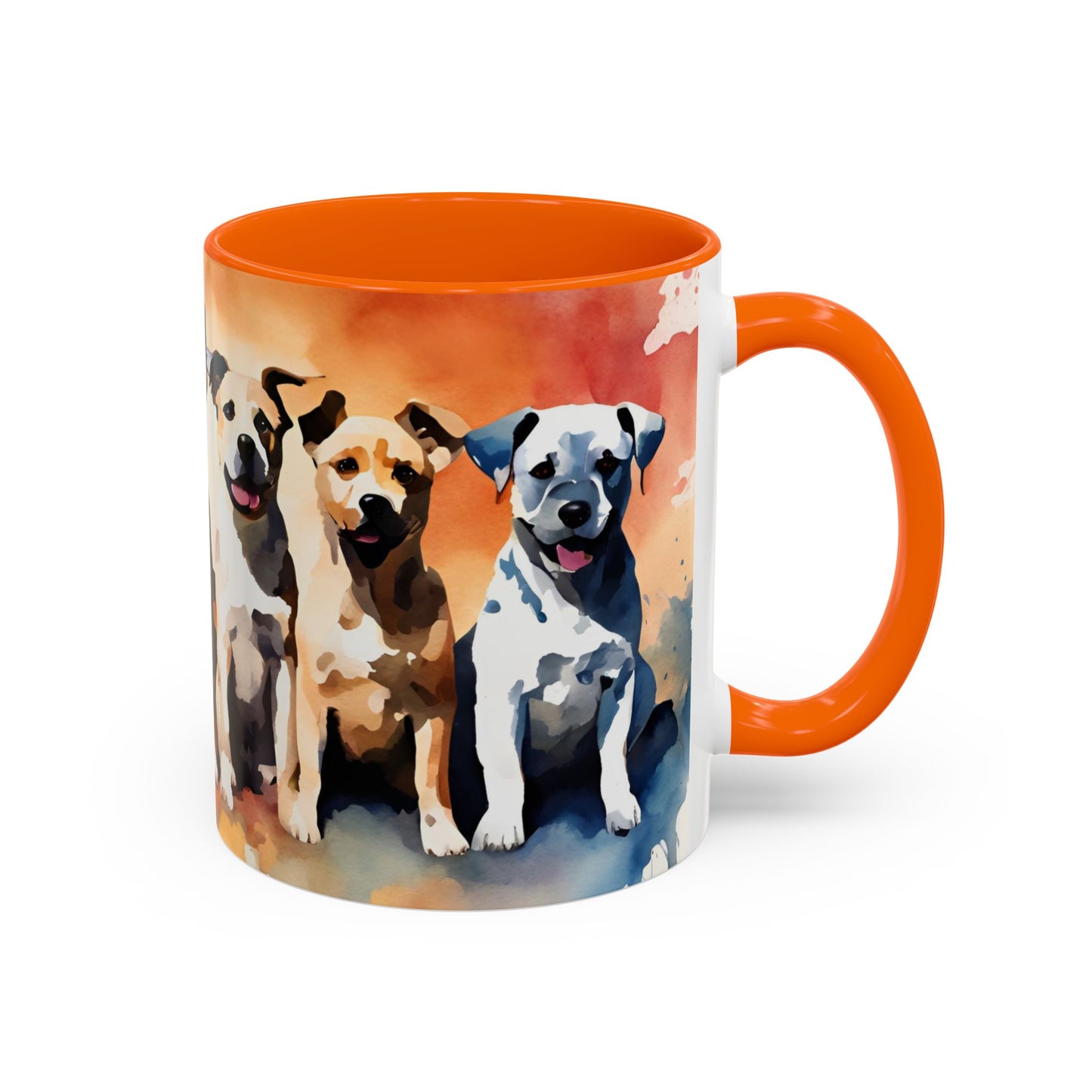 Multicoloured Doggies 4 Accent Mug 11oz