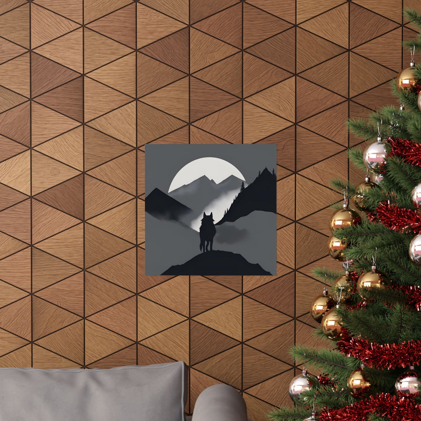 Lone Collection Wolf 1 Matte Square Posters
