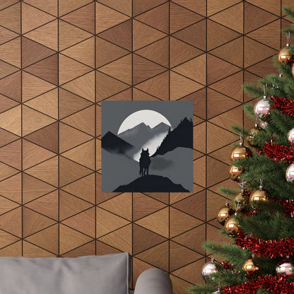 Lone Collection Wolf 1 Matte Square Posters