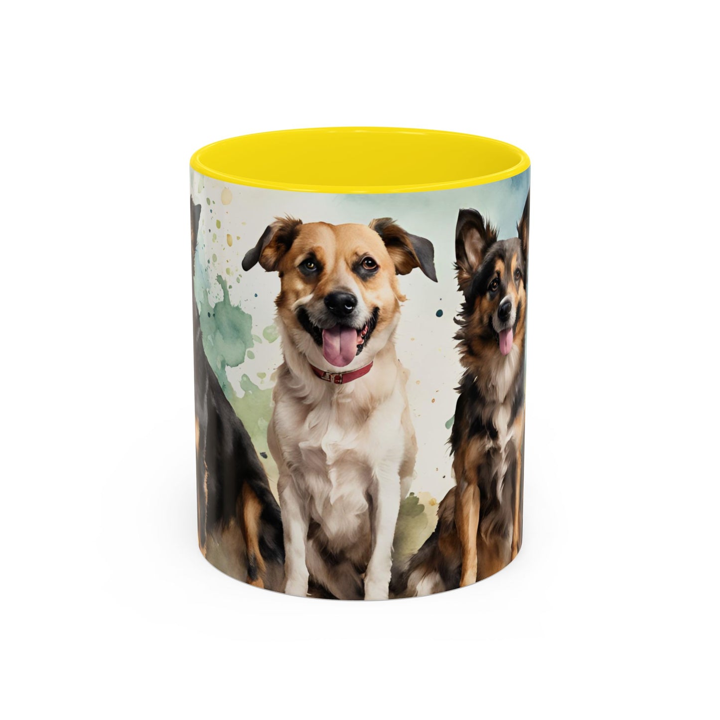 Multicoloured Doggies 6 Accent Mug 11oz
