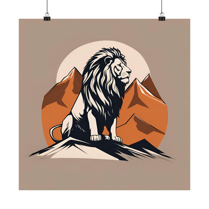 Lone Collection Lion 7 Matte Square Posters