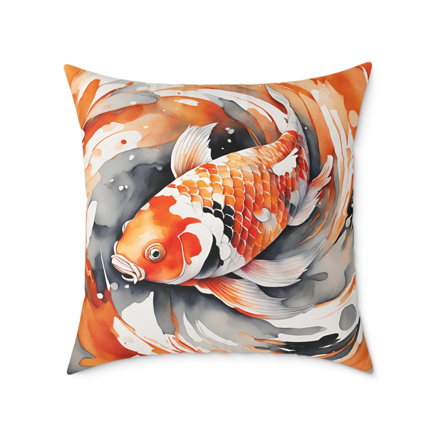 Koi Carp 02 Poly Pillow - Natures Beauty Design