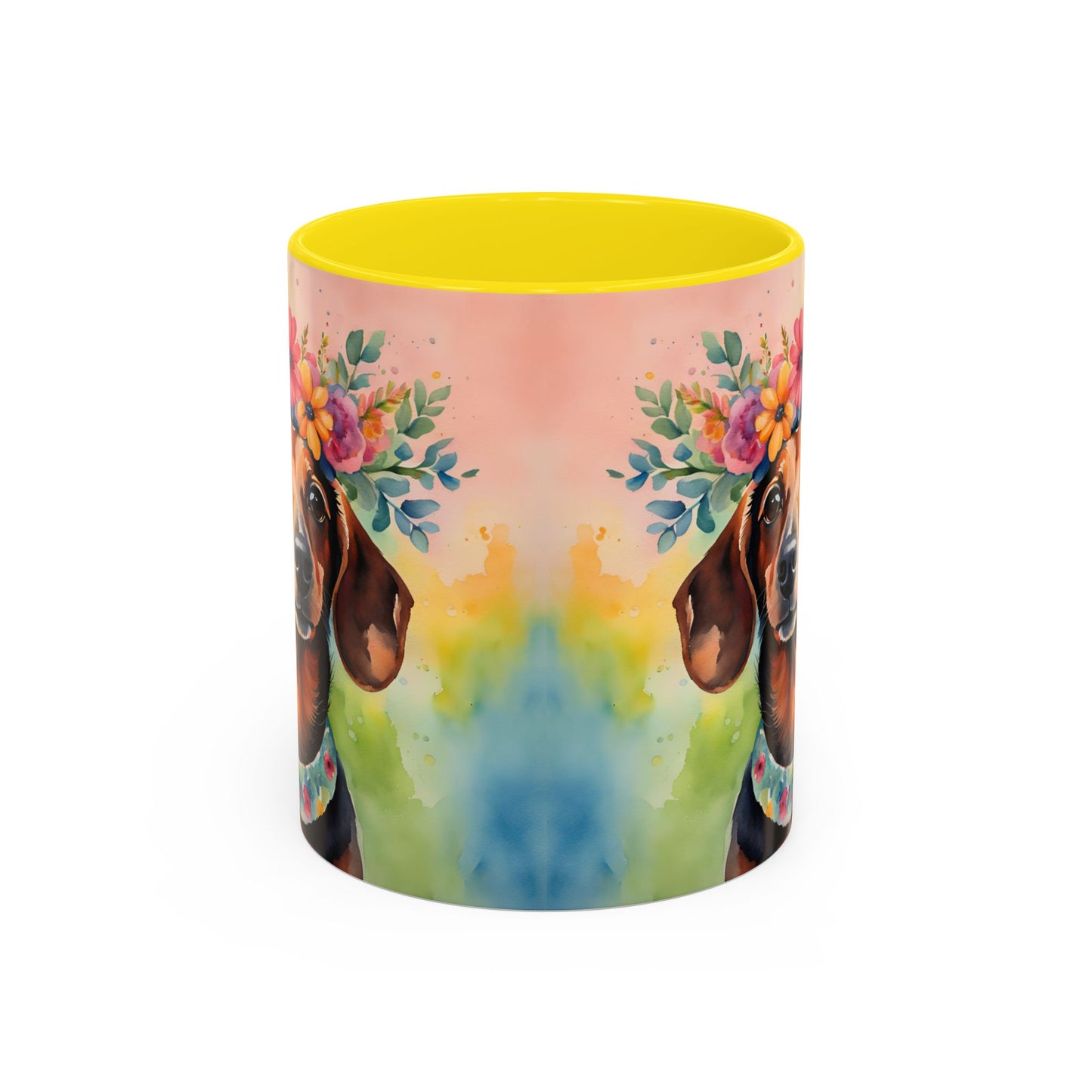 Dachshund 04 Accent Coffee Mug - Dog Lover Gift