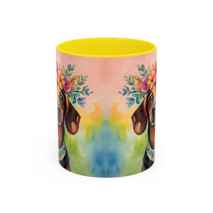 Dachshund 04 Accent Coffee Mug - Dog Lover Gift