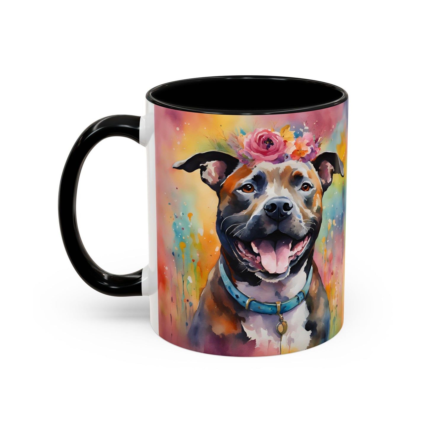 Staffordshire Bull Terrier 04 Accent Coffee Mug - Dog Lover Gift