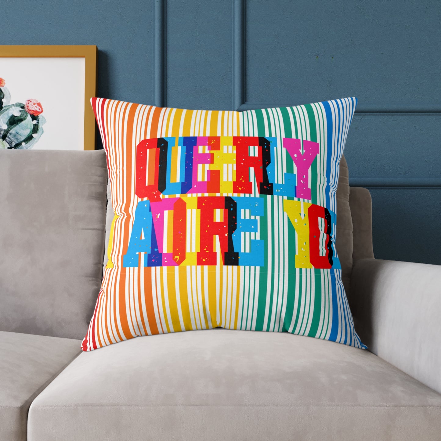 Queerly I Adore You Poly Pillow