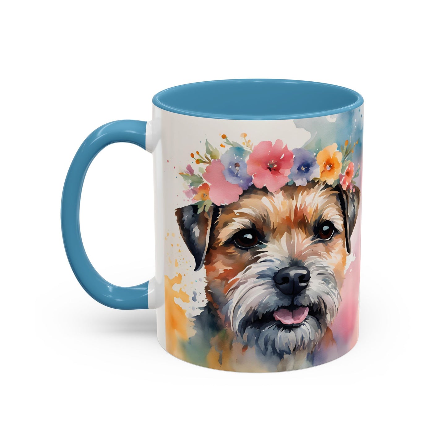 Border Terrier 03 Accent Coffee Mug - Dog Lover Gift