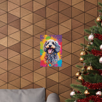 Multicolored Cockerpoo 4 Matte Vertical Poster