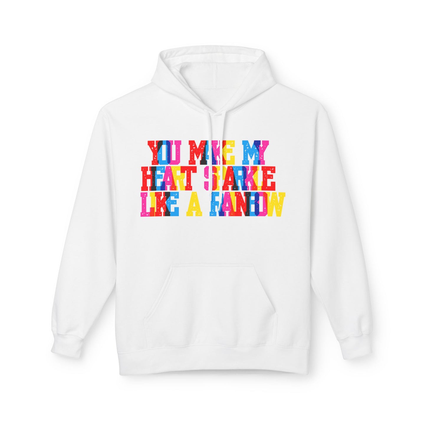 You Make My Heart Sparkle Like A Rainbow Unisex Valentines Hoodie