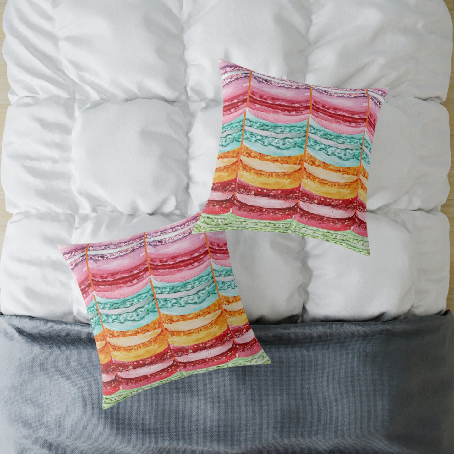 Valentine Macaroons Poly Pillow