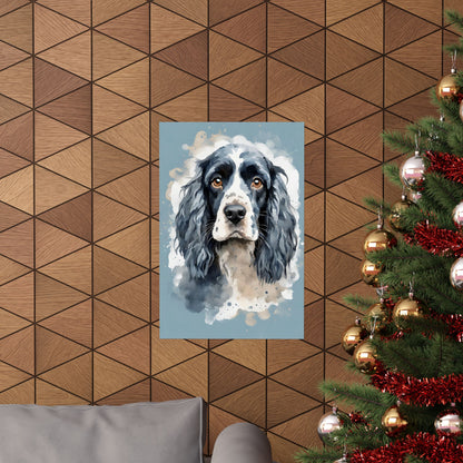 Dogs Blue Roan Cocker Spaniel 01 Matte Vertical Poster