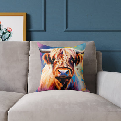 Highland Cow 03 Poly Pillow - Natures Beauty Design