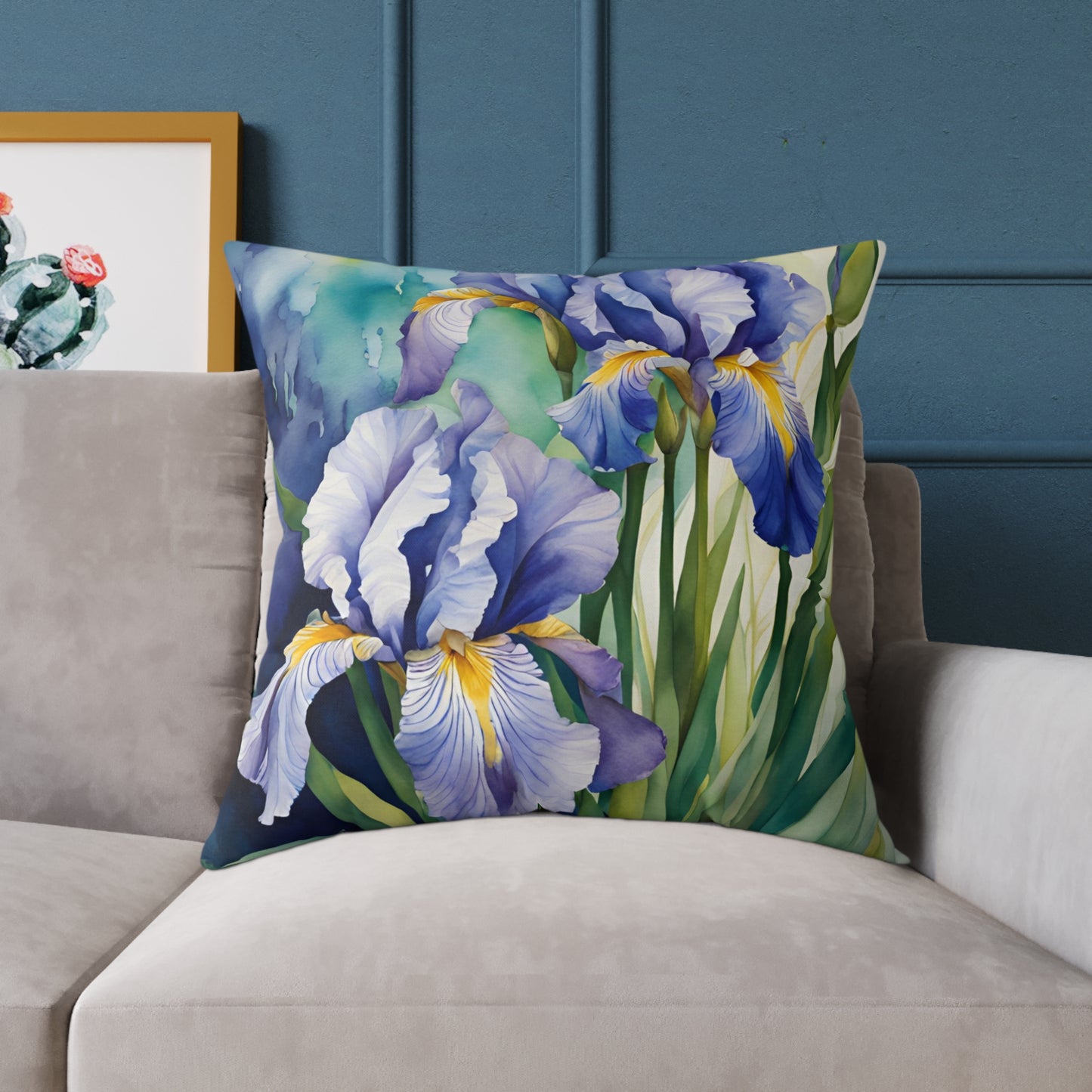 Irises 01 Poly Pillow - Natures Beauty Design