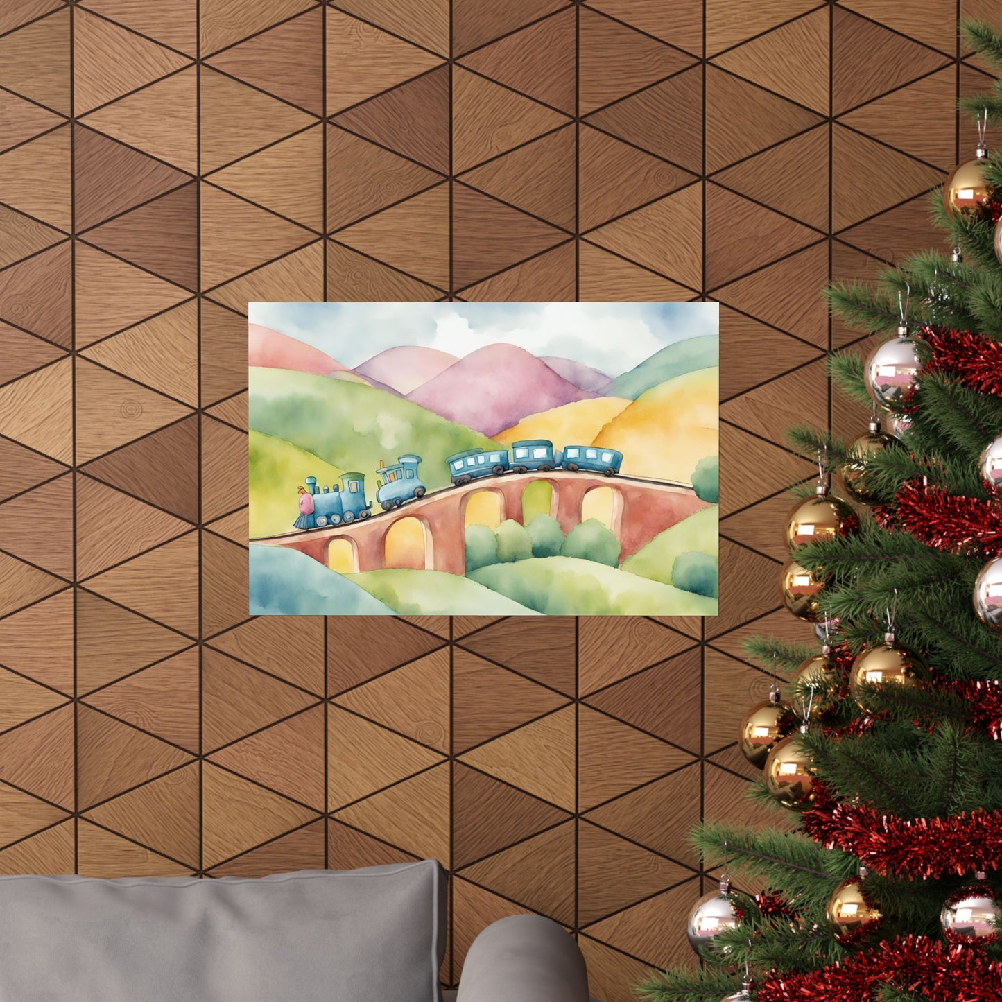 Nursery Choo Choo Train 2 Matte Horizontal Posters