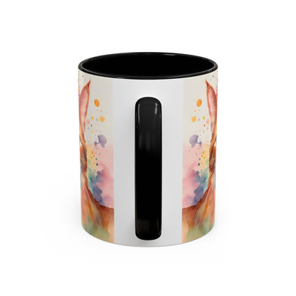 Floral Ginger Cat 02 Accent Coffee Mug - 11oz Perfect for Cat Lovers & Gifts