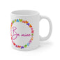 Be Mine Multicolor Hearts Valentines Mug Ceramic 11oz