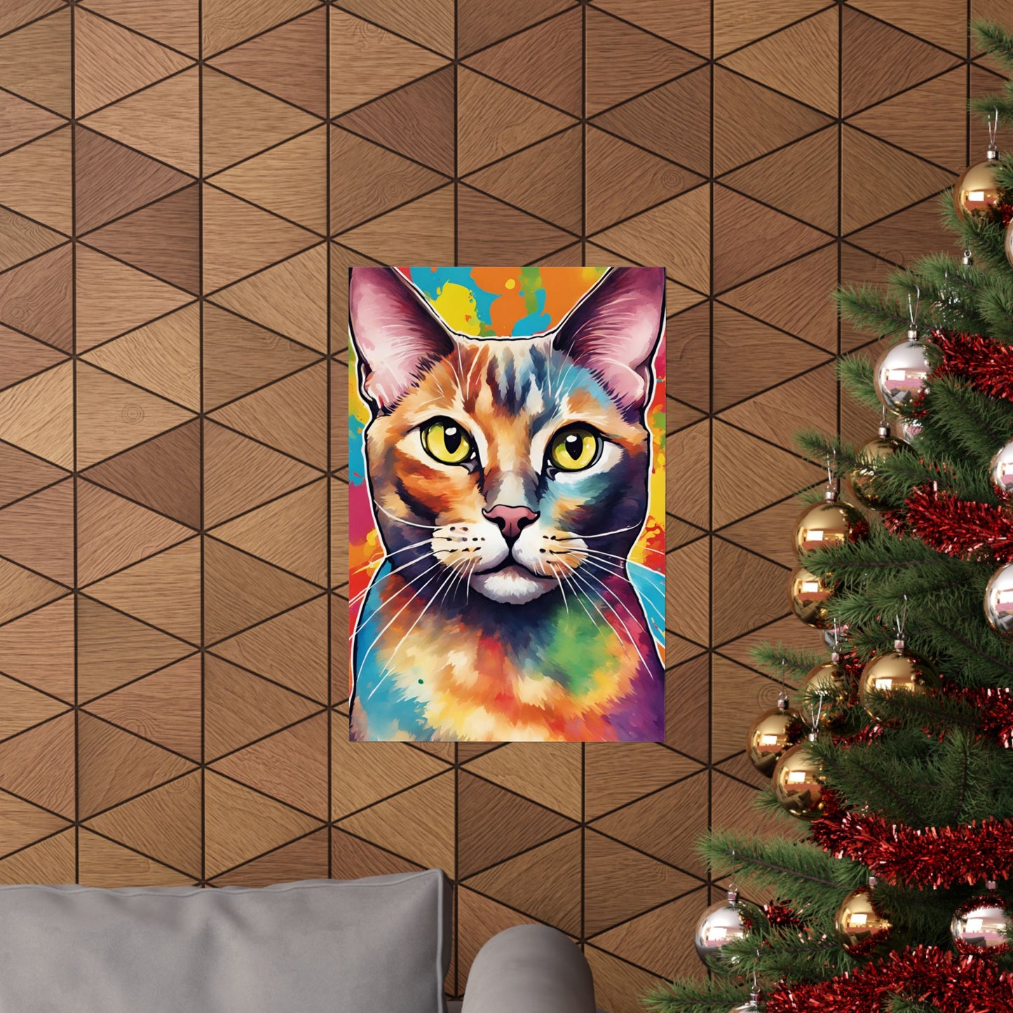 Multicolored Pussycat 4 Matte Vertical Poster