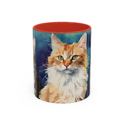 Multicoloured Kitties 8 Accent Mug 11oz