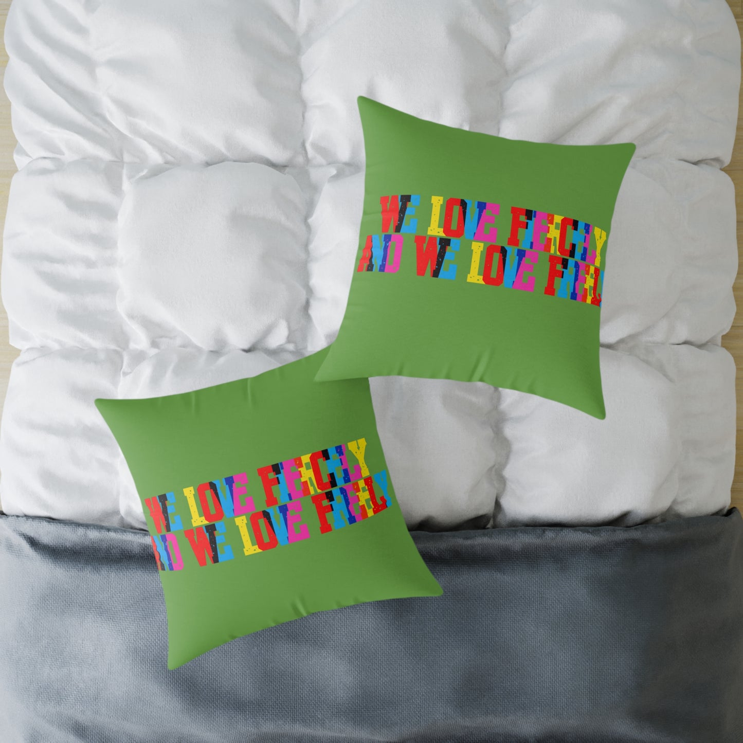 We Love Fiercely And We Love Freely Poly Pillow