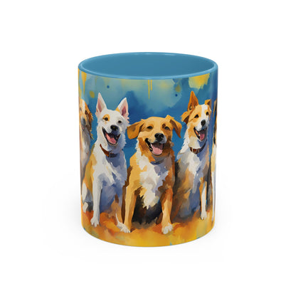Multicolored Doggies 1 Accent Mug 11oz