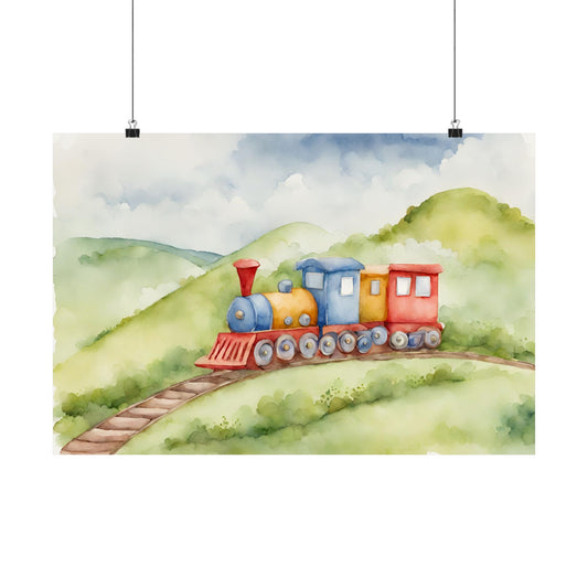 Nursery Choo Choo Train 4 Matte Horizontal Posters I