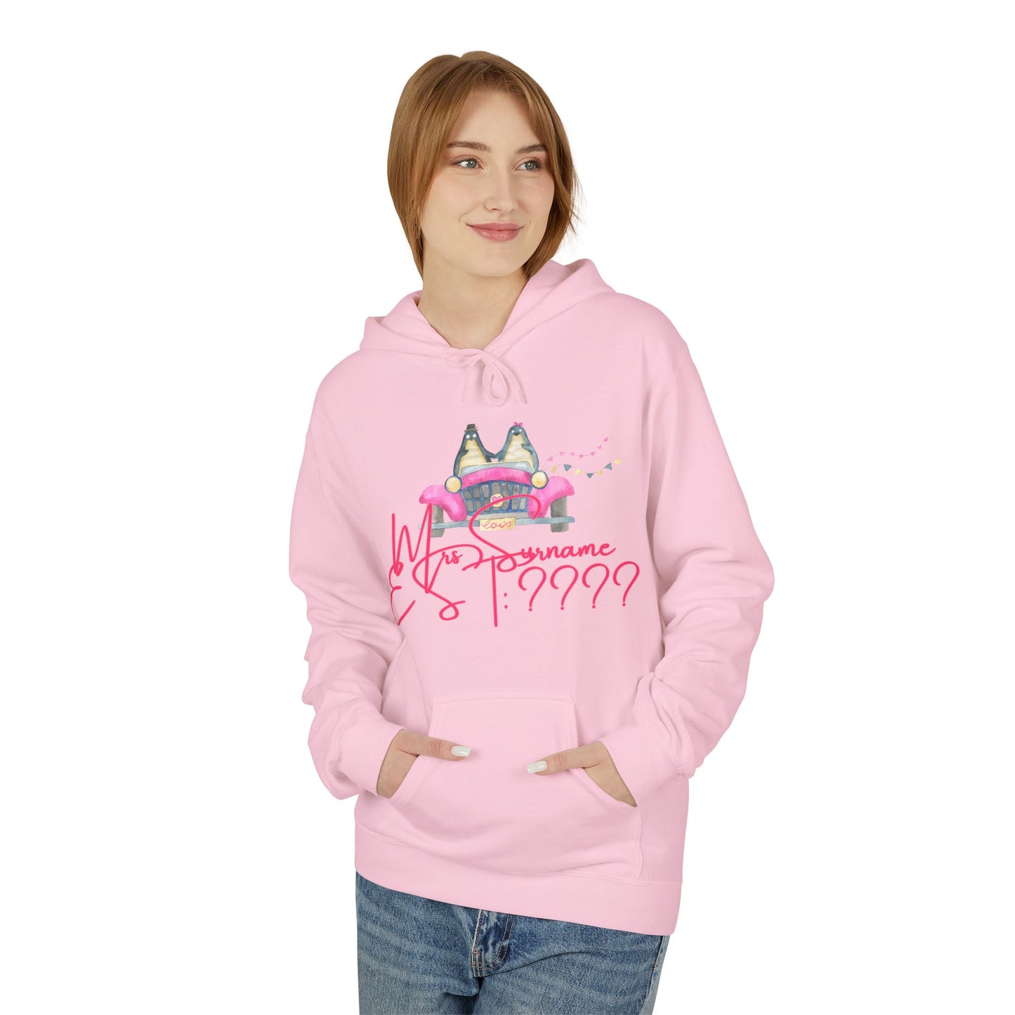 (Personalizable) Me/Mrs NAME EST DATE Unisex Valentines Hoodie