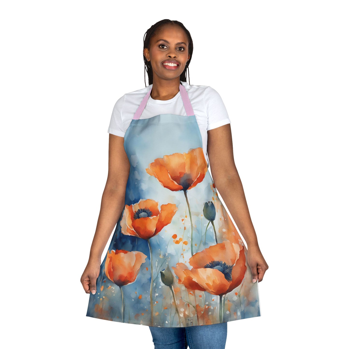 Poppies 04 Apron 5-Color Straps