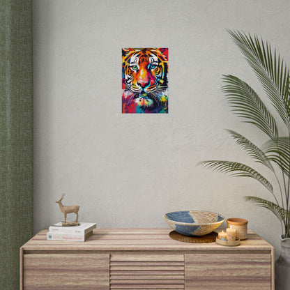 Multicolored Tiger 4 Matte Vertical Poster