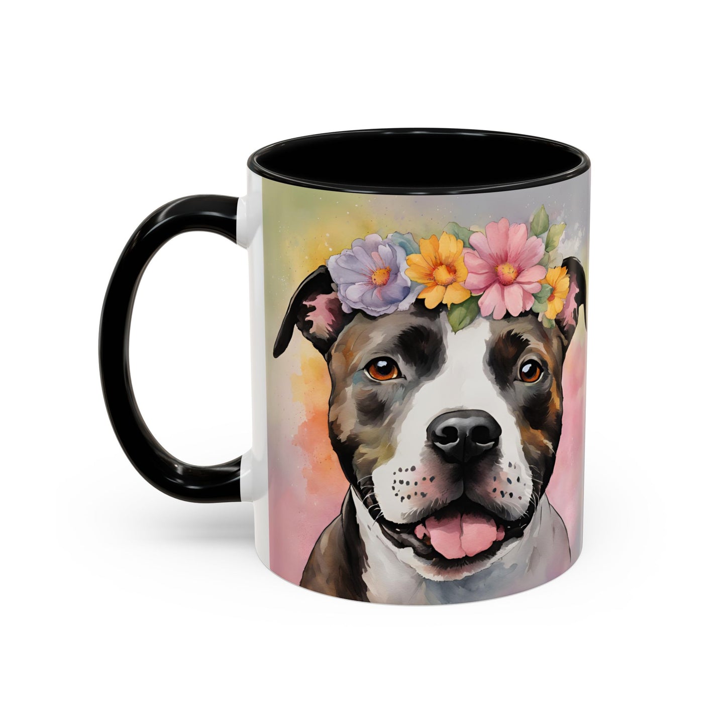 Staffordshire Bull Terrier 01 Accent Coffee Mug - Dog Lover Gift
