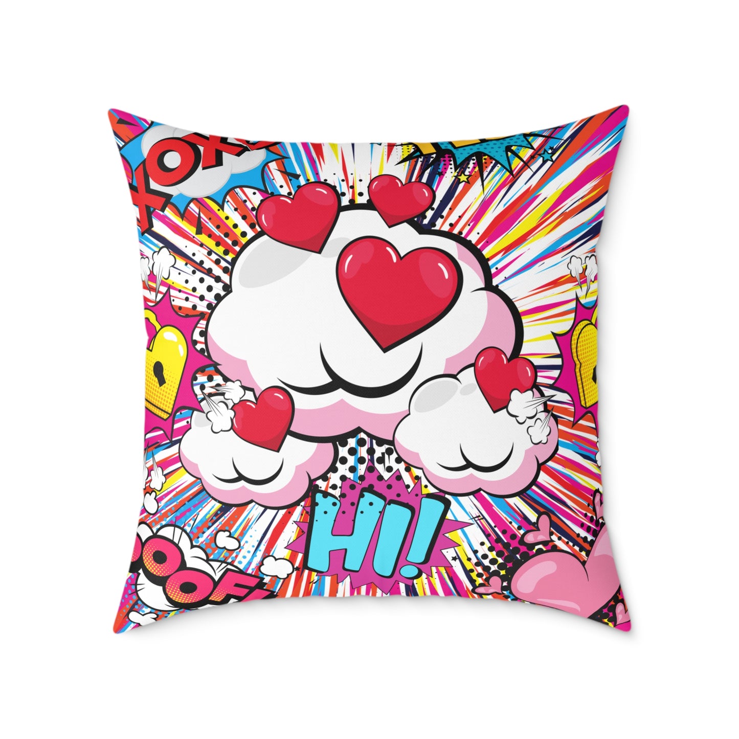 Hi! Pop Art Poly Pillow