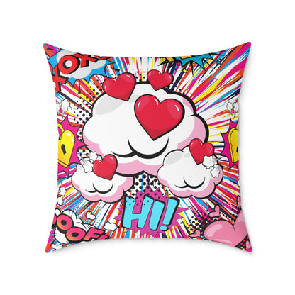 Hi! Pop Art Poly Pillow