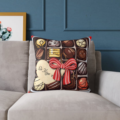 Valentine Chocolate Box Poly Pillow