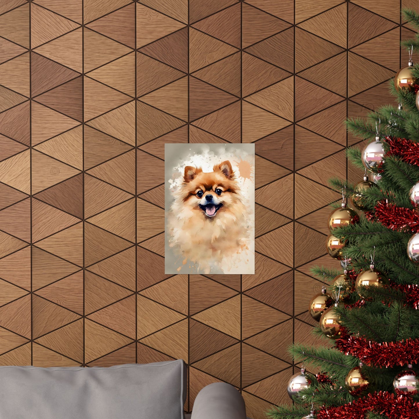 Dogs Pomeranian 04 Matte Vertical Poster
